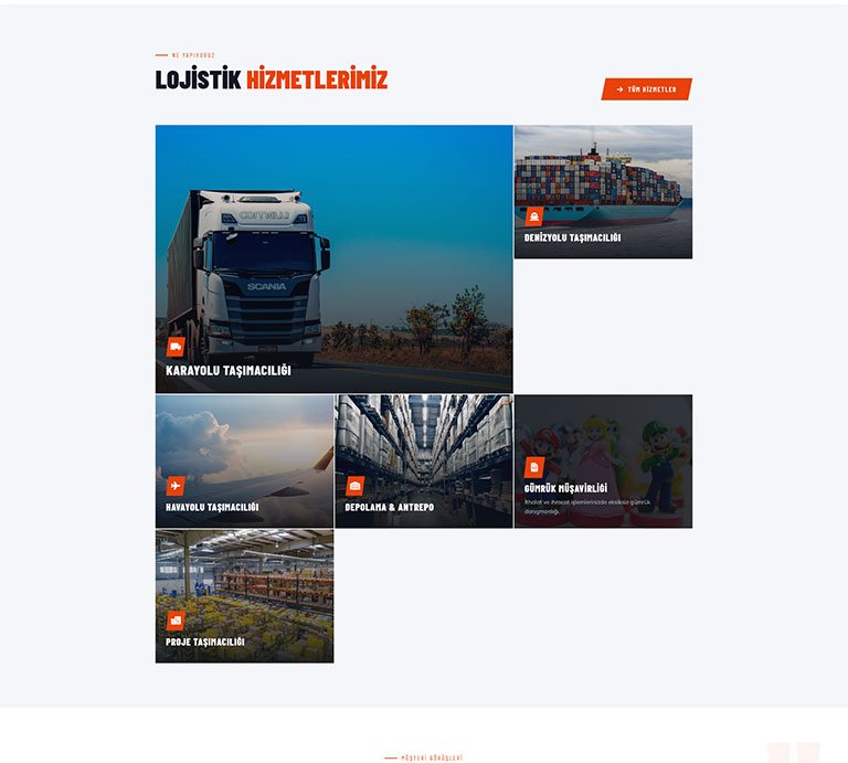 Akın Lojistik – Tek Sayfa Site