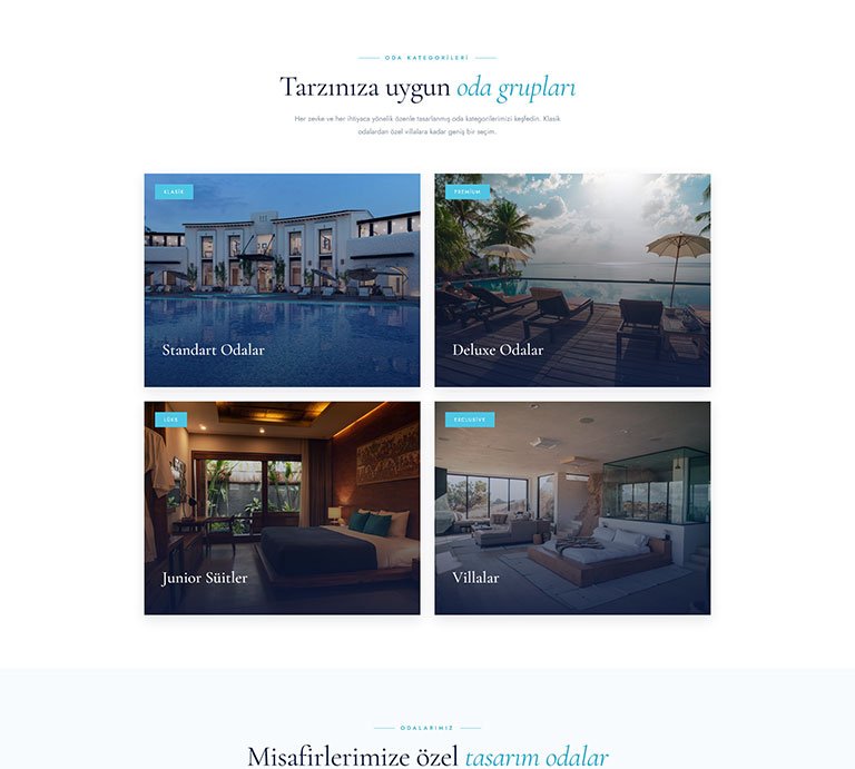 Aqua Butik Otel – Tek Sayfa Site