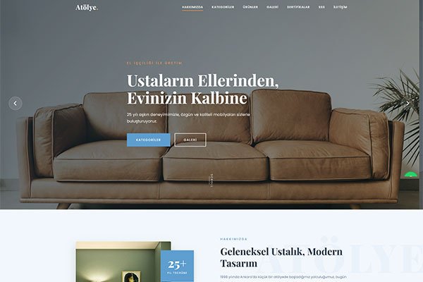 Atölye Plus Mobilya – Tek Sayfa Site