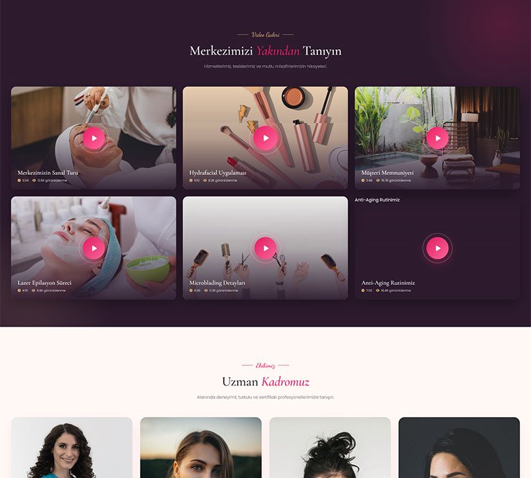 BelleAme Estetik – Tek Sayfa Site