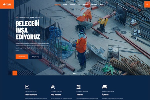 Billmer 2 İnşaat – Tek Sayfa Site