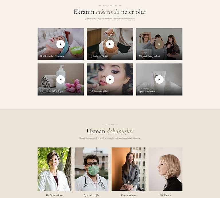 Brielle Estetik – Tek Sayfa Site