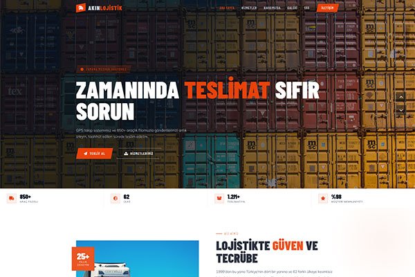 Akın Lojistik – Çoklu Sayfa Site