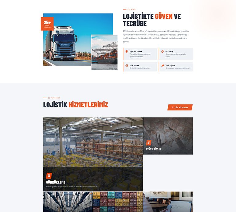 Akın Lojistik – Çoklu Sayfa Site