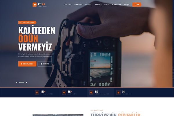 Atlas İnşaat – Çoklu Sayfa Site