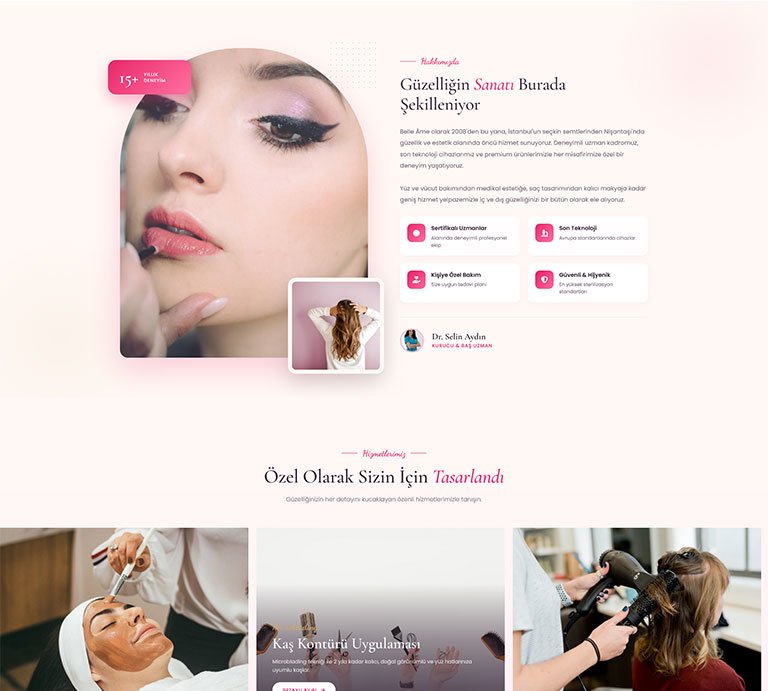 BelleAme Estetik – Çoklu Sayfa Site