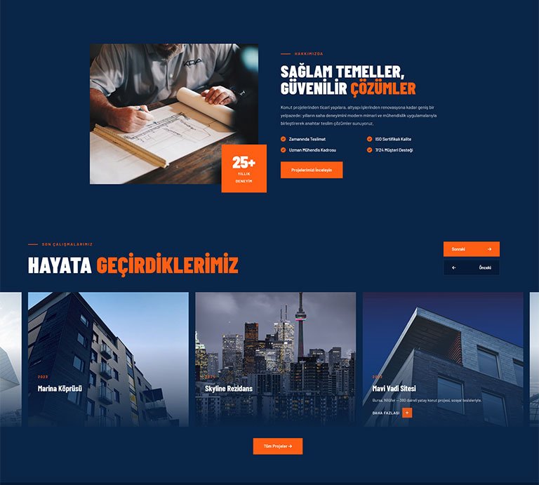 Billmer 2 İnşaat – Çoklu Sayfa Site