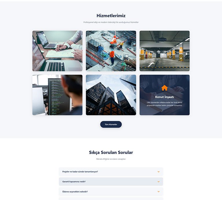 Buildtrack İnşaat – Çoklu Sayfa Site