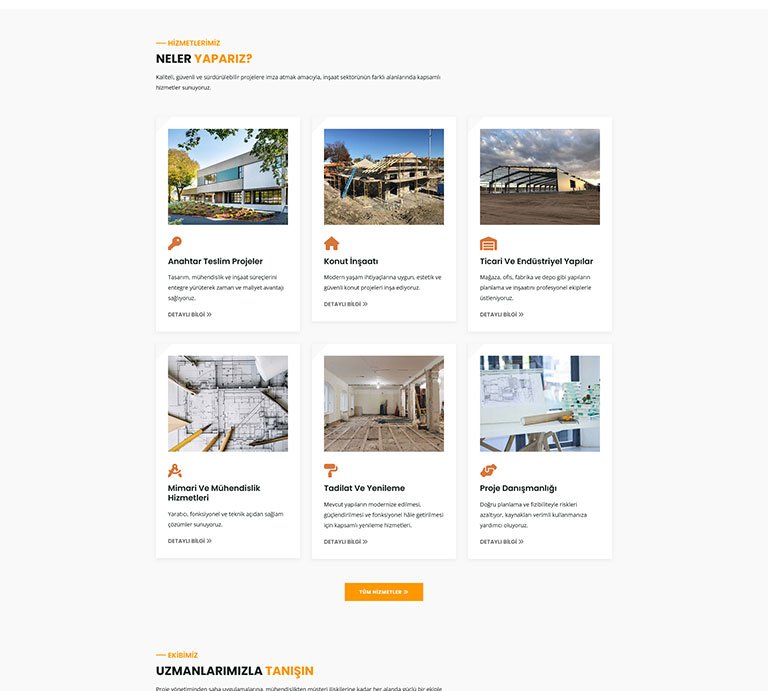 Constweb İnşaat – Çoklu Sayfa Site