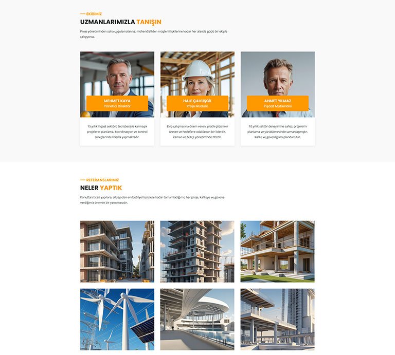 Constweb İnşaat – Çoklu Sayfa Site
