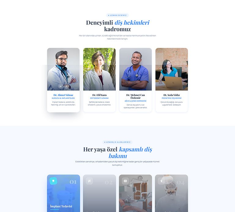 Dentacare Diş Hekimi – Tek Sayfa Site