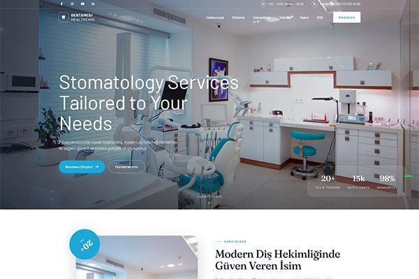 Dentamed Diş Hekimi – Tek Sayfa Site