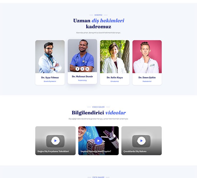 Dentia Diş Hekimi – Tek Sayfa Site