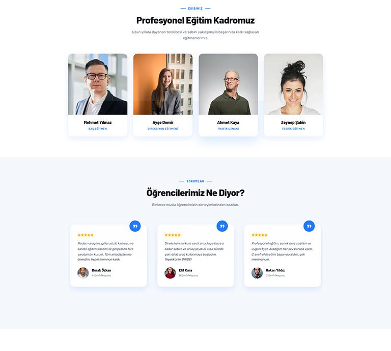 Dride Sürücü Kursu – Tek Sayfa Site