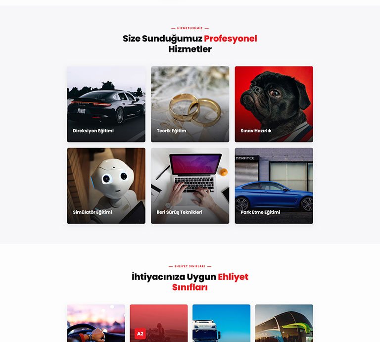 Drivschool  Sürücü Kursu – Tek Sayfa Site