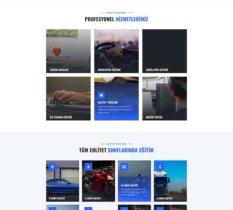 Ekin Sürücü Kursu – Tek Sayfa Site