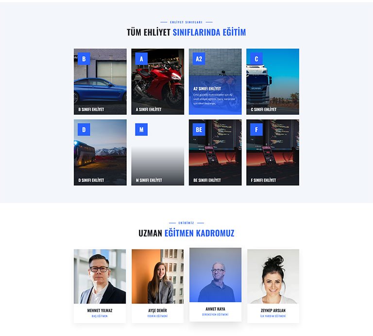 Ekin Sürücü Kursu – Tek Sayfa Site
