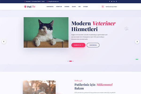 Finado Veteriner – Tek Sayfa Site