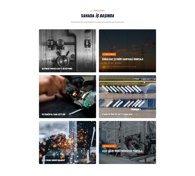 Indutech Sanayi İmalat – Tek Sayfa Site