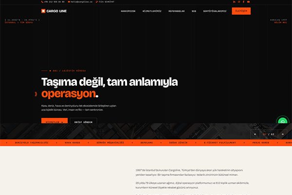 Kargoline Lojistik – Tek Sayfa Site