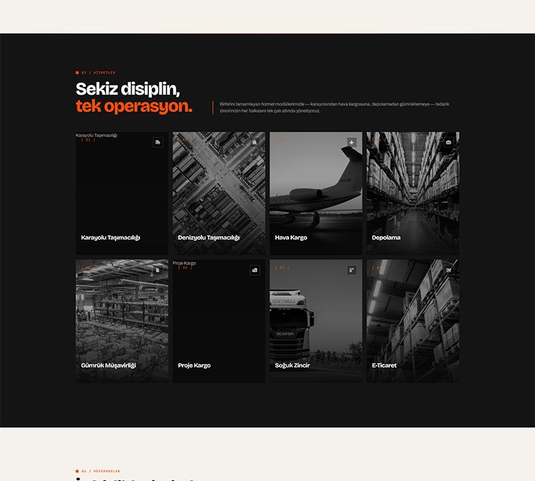 Kargoline Lojistik – Tek Sayfa Site