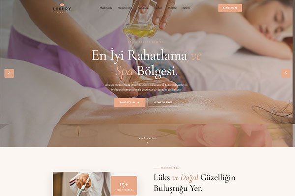 Luxury Güzellik – Tek Sayfa Site