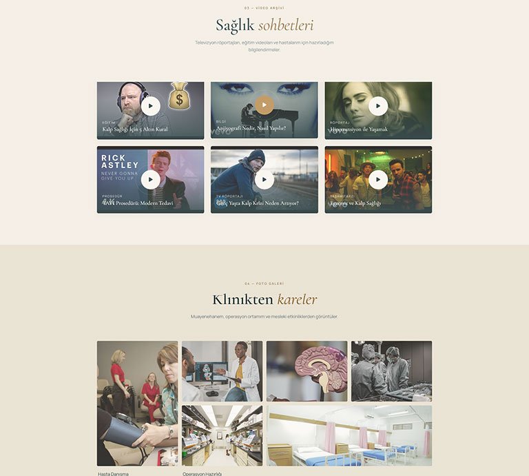 Medicore Klinik – Tek Sayfa Site