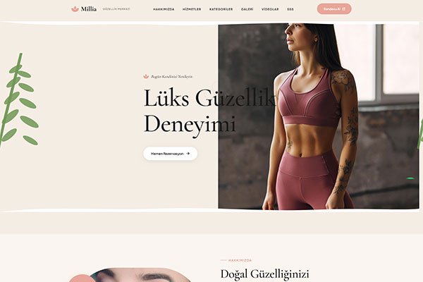 Millia Güzellik – Tek Sayfa Site