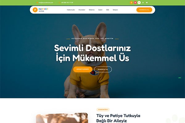 Munchkin Veteriner – Tek Sayfa Site