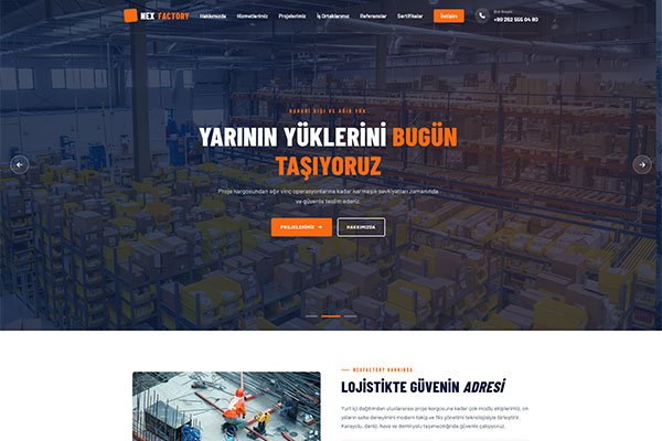 NexFactory Sanayi İmalat – Tek Sayfa Site