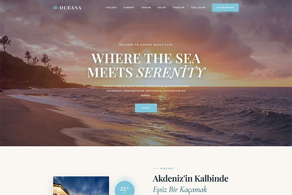 Oceana Butik Otel – Tek Sayfa Site