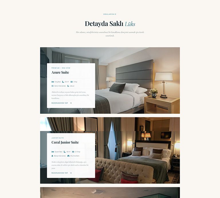 Oceana Butik Otel – Tek Sayfa Site