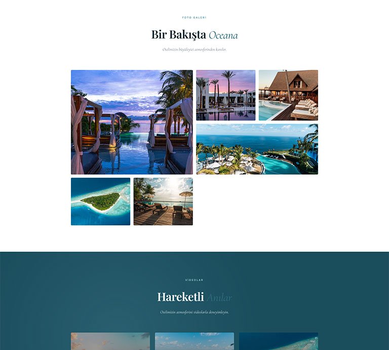 Oceana Butik Otel – Tek Sayfa Site