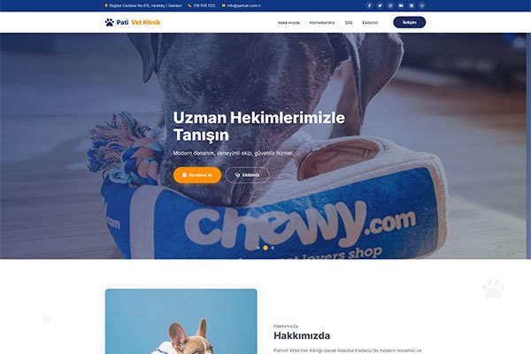 Pativet Veteriner – Tek Sayfa Site