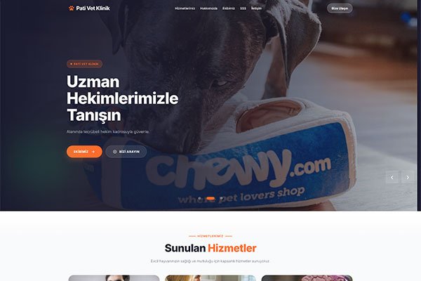 Pethund Veteriner – Tek Sayfa Site