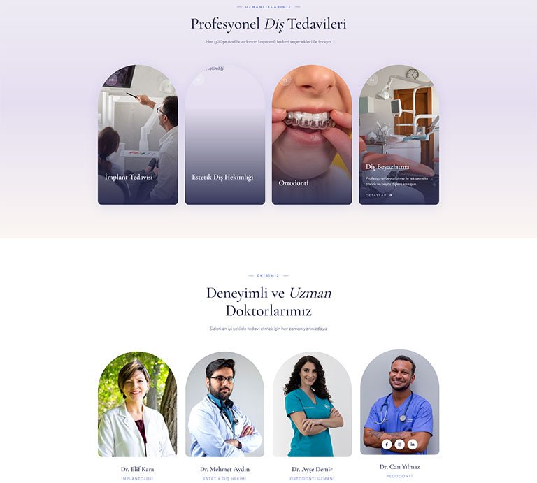 PureSmile Diş Hekimi – Tek Sayfa Site