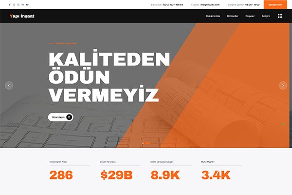 Rebuiltto İnşaat – Tek Sayfa Site