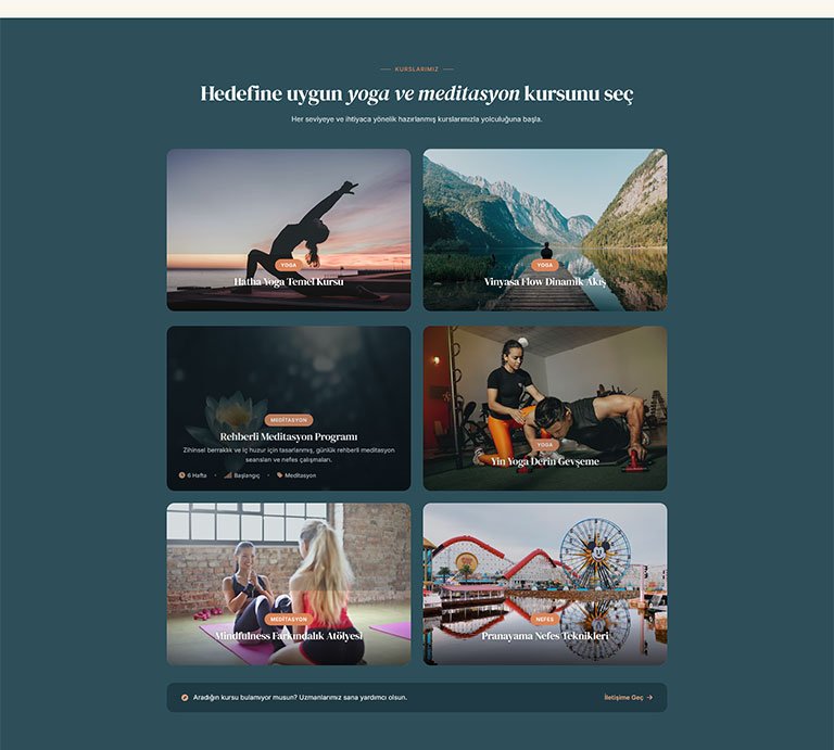 Restraint Yoga Stüdyo – Tek Sayfa Site
