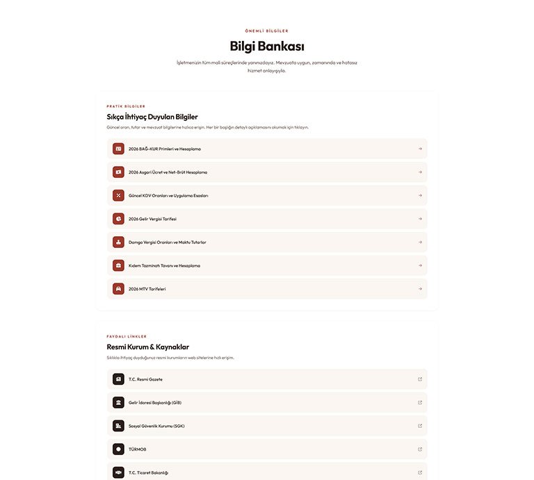Ritaxes Müşavir – Tek Sayfa Site