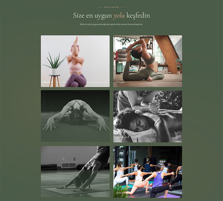 Serenite Yoga Stüdyo – Tek Sayfa Site