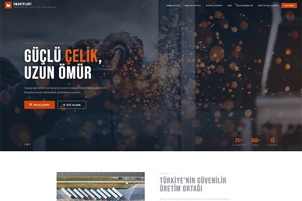 Smart Plant Sanayi İmalat – Tek Sayfa Site
