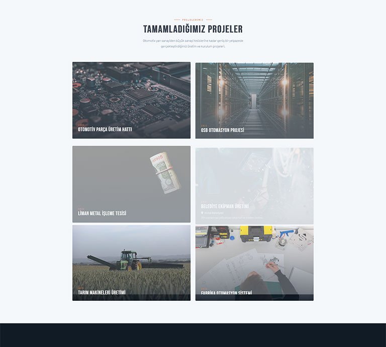 Smart Plant Sanayi İmalat – Tek Sayfa Site