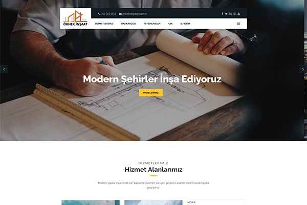 Structon İnşaat – Tek Sayfa Site