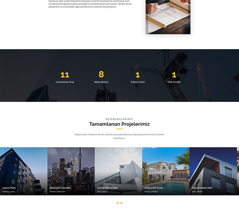 Structon İnşaat – Tek Sayfa Site