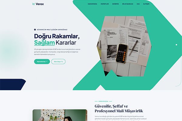 Verox Müşavir – Tek Sayfa Site