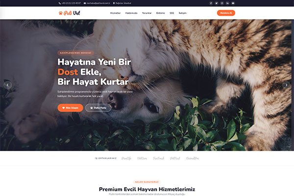 Vethund Veteriner – Tek Sayfa Site