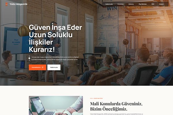 Yıldız Müşavir – Tek Sayfa Site