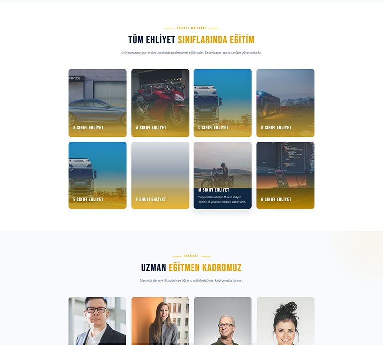 Yıldız Sürücü Kursu – Tek Sayfa Site