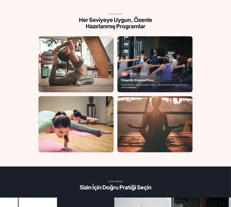 Yoga Delight Yoga Stüdyo – Tek Sayfa Site