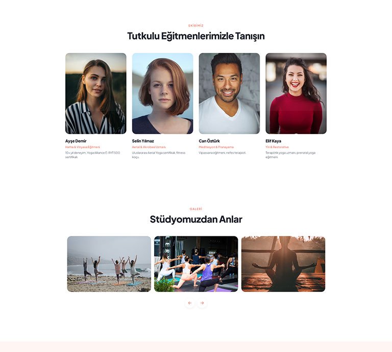 Yoga Delight Yoga Stüdyo – Tek Sayfa Site
